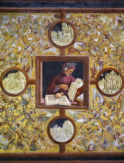 Dante Alighieri, portret z cyklu Znani ludzie autorstwa Luca Signorelli