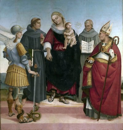 Rozmowa Święta, ok. 1510-1515. autorstwa Luca Signorelli