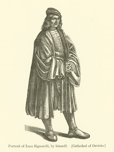 Autoportret włoskiego malarza Luca Signorelli (grafika) autorstwa Luca Signorelli