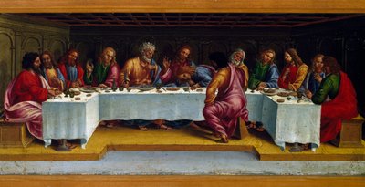 Historie Chrystusa, Ostatnia Wieczerza, Luca Signorelli (ok. 1445-1523), obraz. autorstwa Luca Signorelli