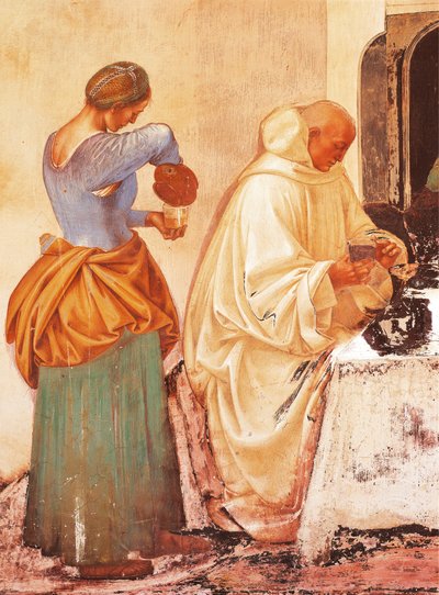 Historie św Benedykta autorstwa Luca Signorelli (ok. 1445-1523), fresk, Klasztor św. Benedykta, opactwo Monte Oliveto Maggiore autorstwa Luca Signorelli