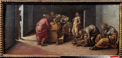 Narodziny św. Jana Chrzciciela Obraz Luca Signorelli (1441-1523) XV w. Niedz. 0,31x0,7m² autorstwa Luca Signorelli