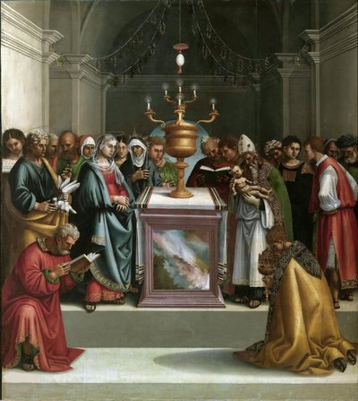 Ofiarowanie w świątyni, ok. 1521 r. autorstwa Luca Signorelli