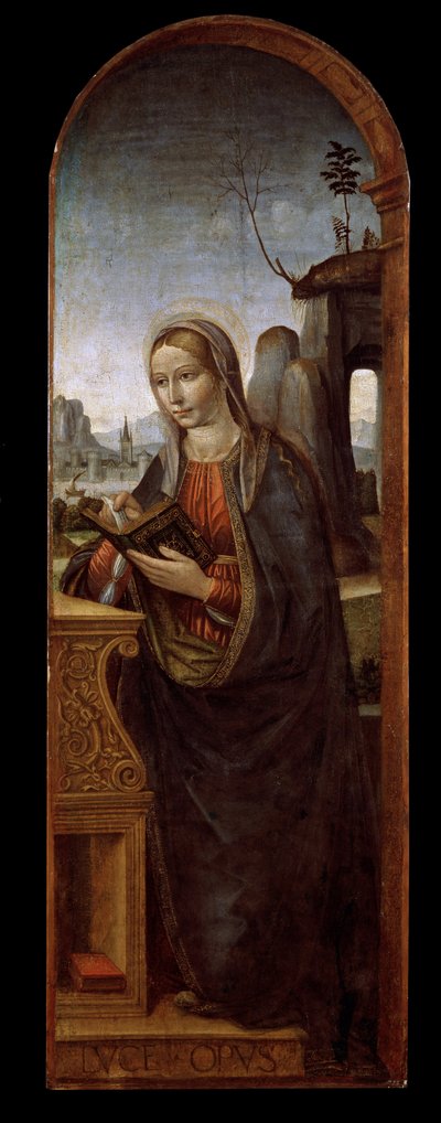"Dziewica Zwiastowania" Obraz Luki Baudo (1460/70-1509/10) Sankt Petersburg, Ermitaż autorstwa Lucas Baudo