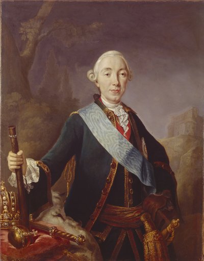 Portret cara Piotra III Rosji 1728-1762, 1761 autorstwa Lucas Conrad Pfandzelt