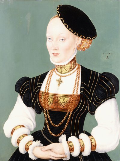 Portret Anny z Danii autorstwa Lucas Cranach