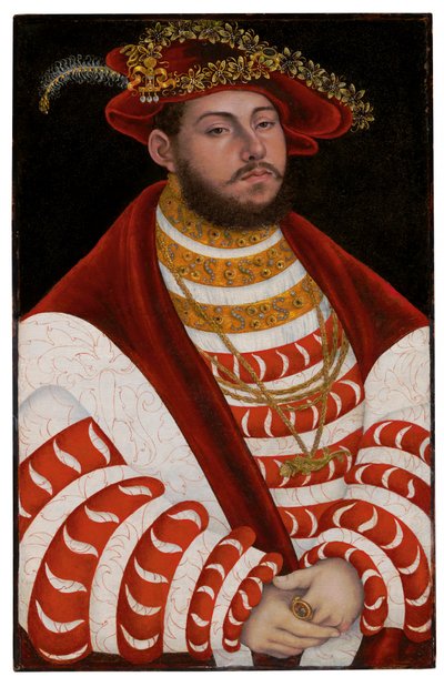 Portret Jana Fryderyka I, elektora saskiego autorstwa Lucas Cranach