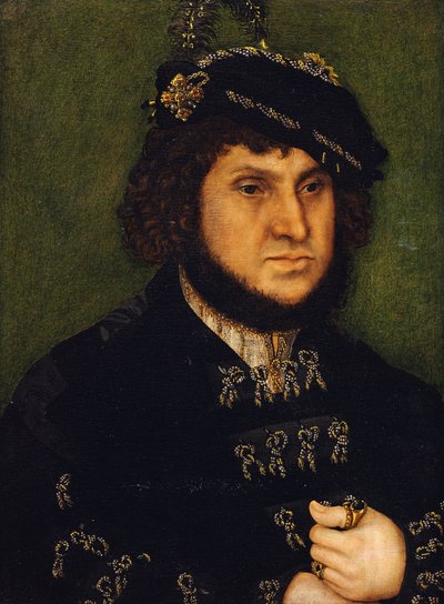 Portret księcia elektora Johanna Niezłomnego Saksonii autorstwa Lucas Cranach