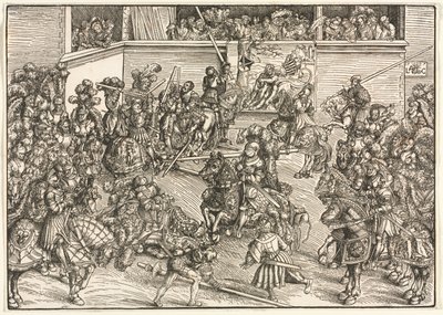Drugi Turniej z Gobelinem Sampsona i Lwa, 1509. autorstwa Lucas Cranach