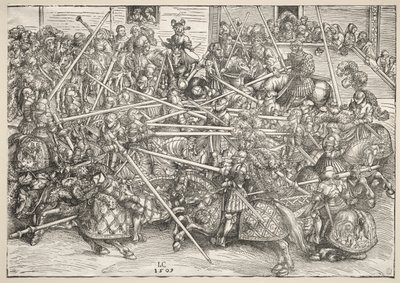 Turniej z lancami autorstwa Lucas Cranach