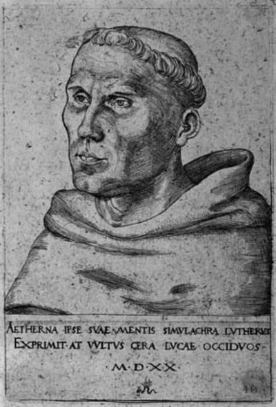 Marcin Luter jako mnich augustianów autorstwa Lucas Cranach d.Æ.