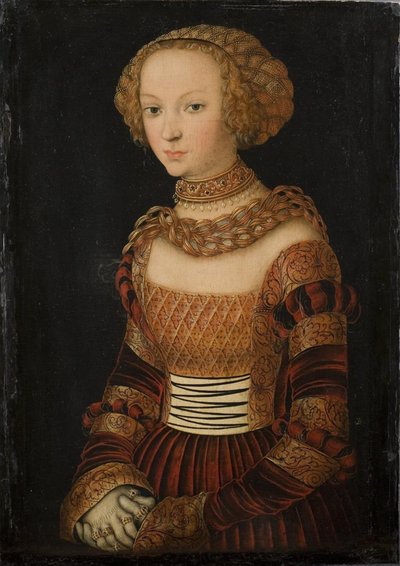 Portret młodej kobiety. Księżniczka Emilia Saksonii? autorstwa Lucas Cranach d.Æ.