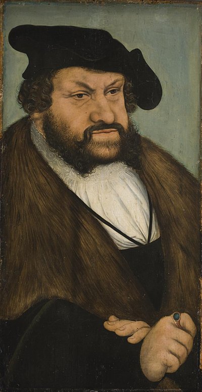Portret elektora Jana Niezłomnego Saksonii (1468-1532) autorstwa Lucas Cranach d.Æ.