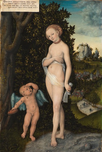Wenus z miodem kradnącym Kupidyna autorstwa Lucas Cranach d.Æ.