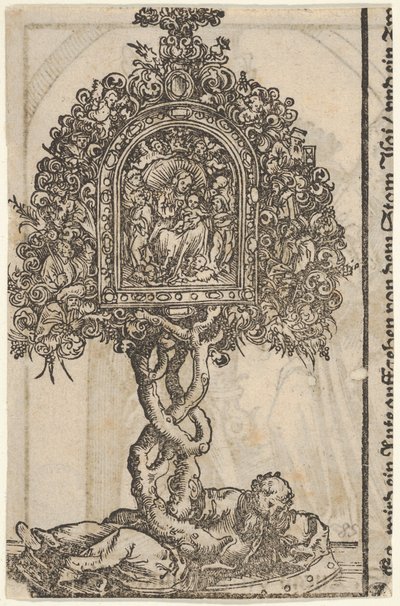 Złoty Relikwiarz z Drzewem Jessego, z Dużej Serii Relikwiarzy Wittenberskich, 1509. autorstwa Lucas Cranach the Elder