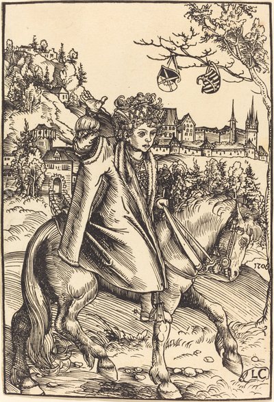 Saksoński książę na koniu autorstwa Lucas Cranach the Elder