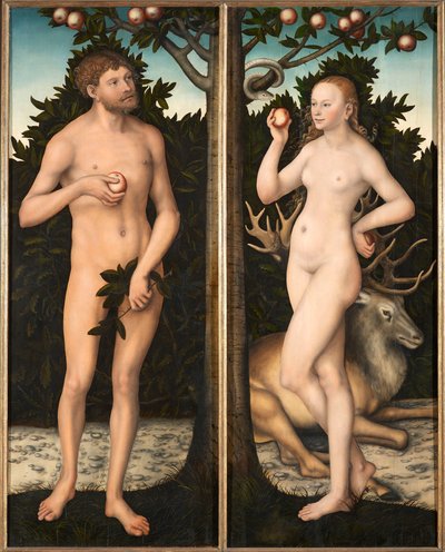 Adam i Ewa. autorstwa Lucas Cranach the Elder