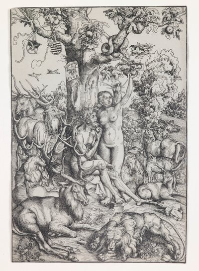 Adam i Ewa w raju autorstwa Lucas Cranach the Elder