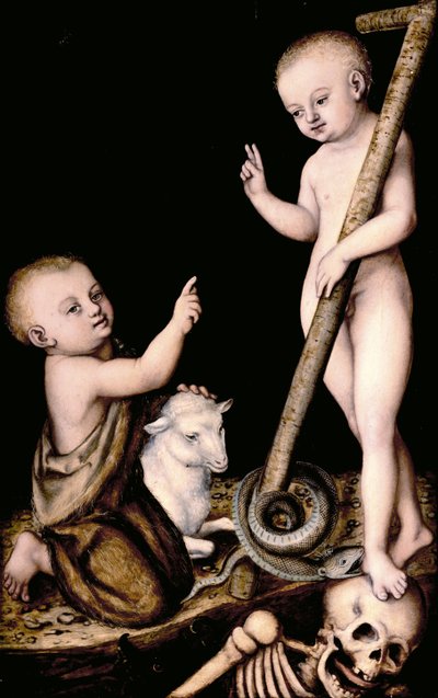 Chrystus i Jan Chrzciciel jako dzieci, ok. 1535 autorstwa Lucas Cranach the Elder