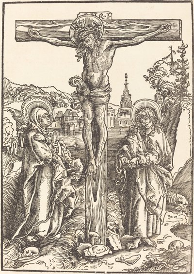 Chrystus na krzyżu między Dziewicą a św. Janem autorstwa Lucas Cranach the Elder