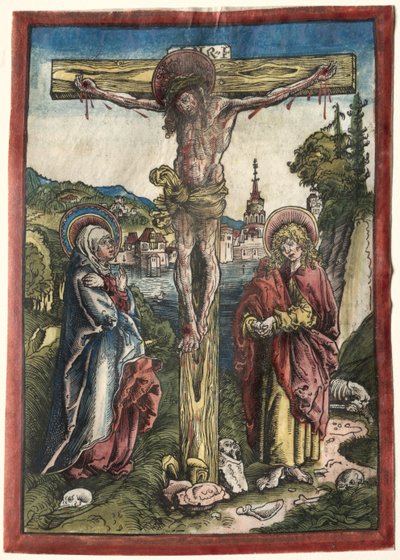Chrystus na krzyżu między Dziewicą a św. Janem, 1503. autorstwa Lucas Cranach the Elder
