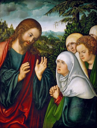 Chrystus żegna się ze swoją Matką autorstwa Lucas Cranach the Elder