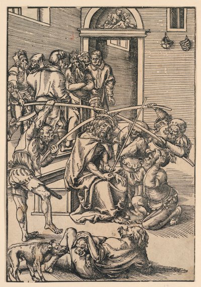 Ukoronowanie cierniem, ilustracja z "Pasji" autorstwa Lucas Cranach the Elder
