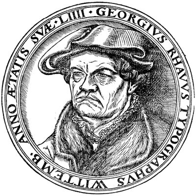 Georg Rhau (1488-1548) autorstwa Lucas Cranach the Elder