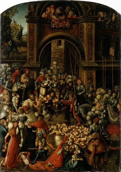 Niemiecki: Bethlehemitischer Kindermort Masakra niewiniątek autorstwa Lucas Cranach the Elder