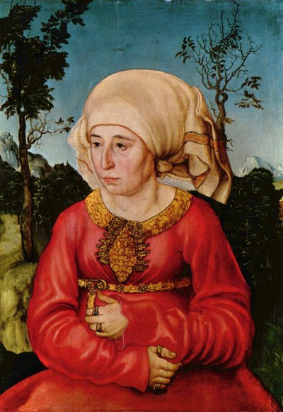 niemiecki: Bildnis der Frau eines Rechtsgelehrten Portret żony prawnika / Portret żony doktora Johanna Stephana Reussa [] autorstwa Lucas Cranach the Elder
