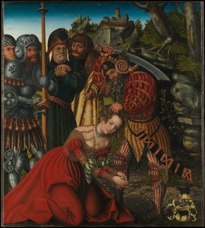 Niemiecki: Das Martyrium der Heiligen Barbara Męczeństwo świętej Barbary autorstwa Lucas Cranach the Elder
