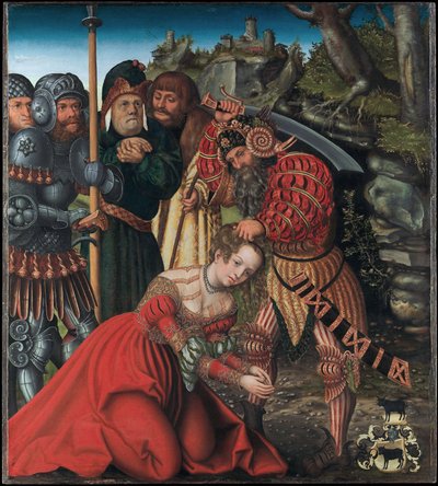 Niemiecki: Das Martyrium der Heiligen Barbara Męczeństwo świętej Barbary autorstwa Lucas Cranach the Elder