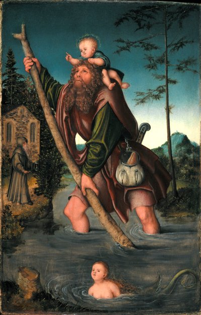 Niemiecki: Der heilige Christophorus Saint Christopher autorstwa Lucas Cranach the Elder