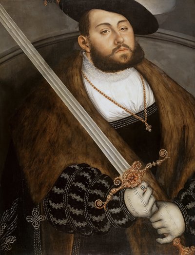Johann Friedrich I, der Großmütige (1503-1554), elektor Saksonii Johann Friedrich I, Wielkoduszny, elektor Saksonii autorstwa Lucas Cranach the Elder