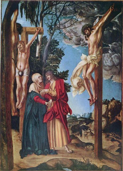 Niemiecki: Klage unter dem Kreuz Ukrzyżowanie autorstwa Lucas Cranach the Elder