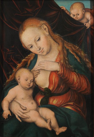 Madonna, dem Christkind die Brust reichend Dziewica niosąca Dzieciątko autorstwa Lucas Cranach the Elder