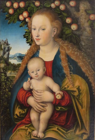 Madonna und Kind unter dem Apfelbaum Madonna z Dzieciątkiem pod jabłonią / Dziewica z Dzieciątkiem pod jabłonią autorstwa Lucas Cranach the Elder