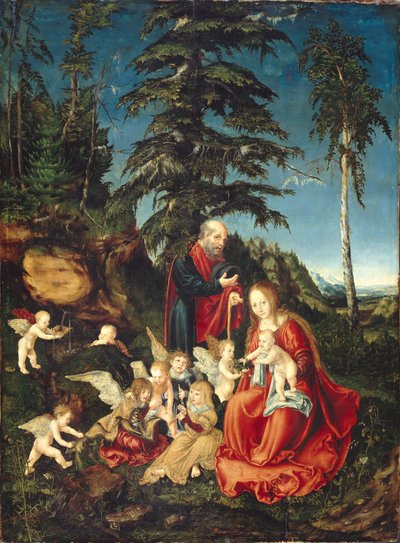 Niemiecki: Odpoczynek podczas lotu do Egiptu Odpoczynek podczas lotu do Egiptu autorstwa Lucas Cranach the Elder