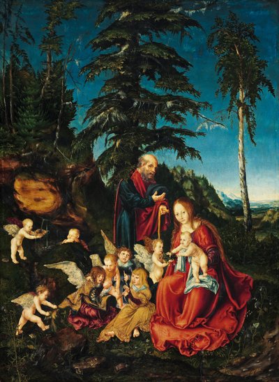 Niemiecki: Odpoczynek podczas lotu do Egiptu Odpoczynek podczas lotu do Egiptu autorstwa Lucas Cranach the Elder