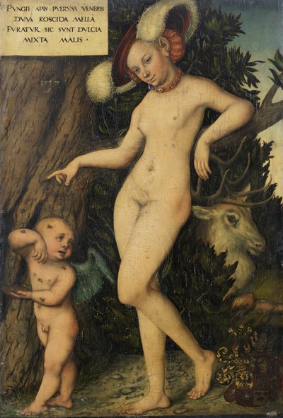 Venus mit Amor als Honigdieb Wenus z Kupidynem kradnącym miód autorstwa Lucas Cranach the Elder
