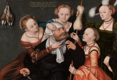 Herkules i Omphale, 1537 autorstwa Lucas Cranach the Elder
