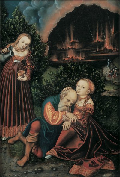 Lot i jego córki autorstwa Lucas Cranach the Elder