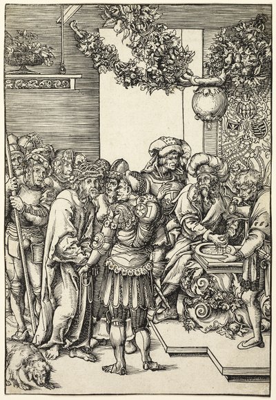 Piłat umywający ręce, z filmu Pasja autorstwa Lucas Cranach the Elder