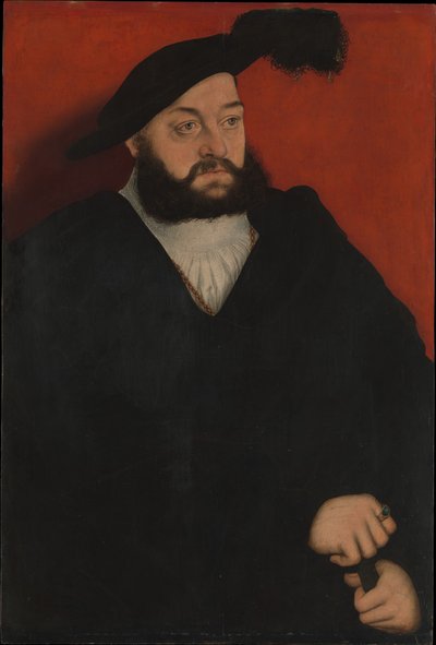 Portret Jana, dziedzicznego księcia Saksonii autorstwa Lucas Cranach the Elder