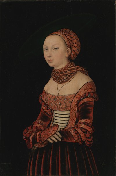 Portret młodej kobiety, 1525. autorstwa Lucas Cranach the Elder