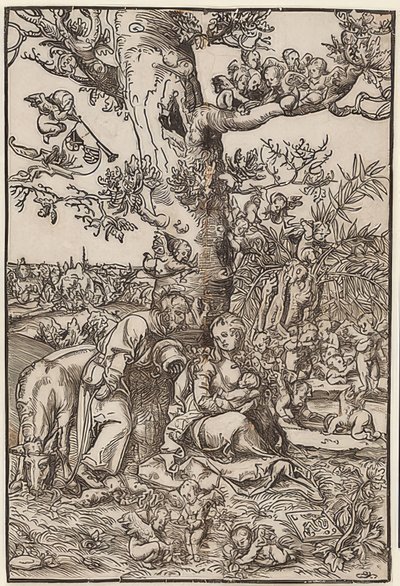 Odpocznij w biegu autorstwa Lucas Cranach the Elder