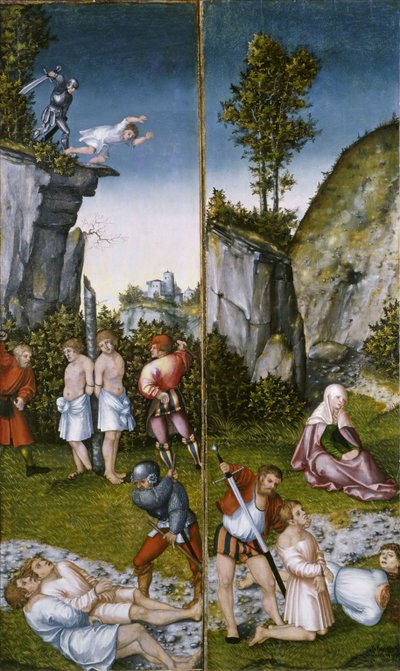 Św. Felicyta podczas męczeńskiej śmierci siedmiu synów autorstwa Lucas Cranach the Elder