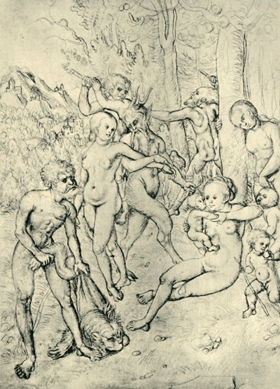 Satyry i nimfy, 1520-1530, 1943. autorstwa Lucas Cranach the Elder