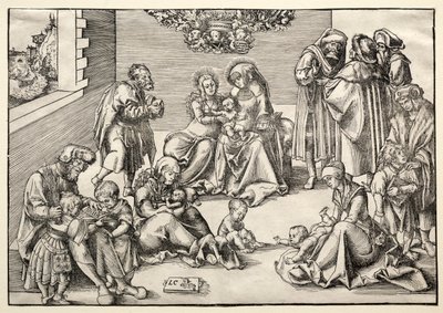 Święta Rodzina i Spokrewnieni. autorstwa Lucas Cranach the Elder