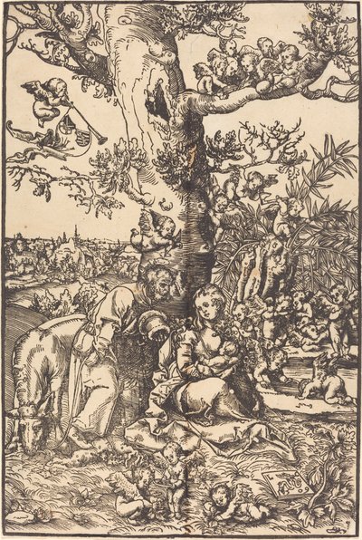 Reszta w ucieczce do Egiptu autorstwa Lucas Cranach the Elder